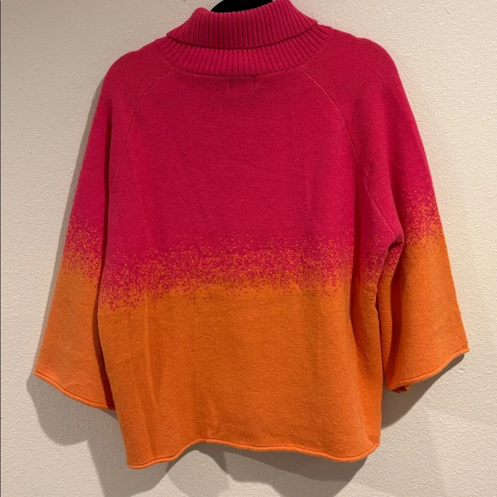 Fate Vibrant Pink and Orange Cowl Neck Sweater